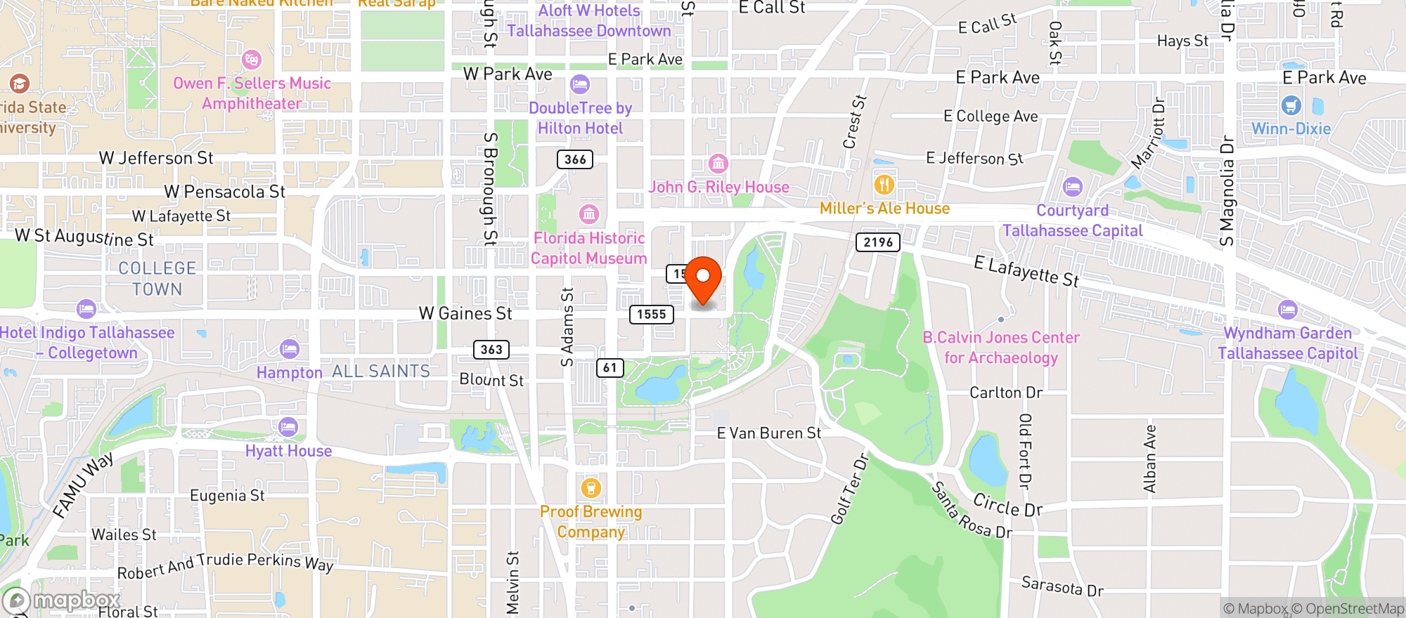 Map showing Amicus Brewing Ventures
