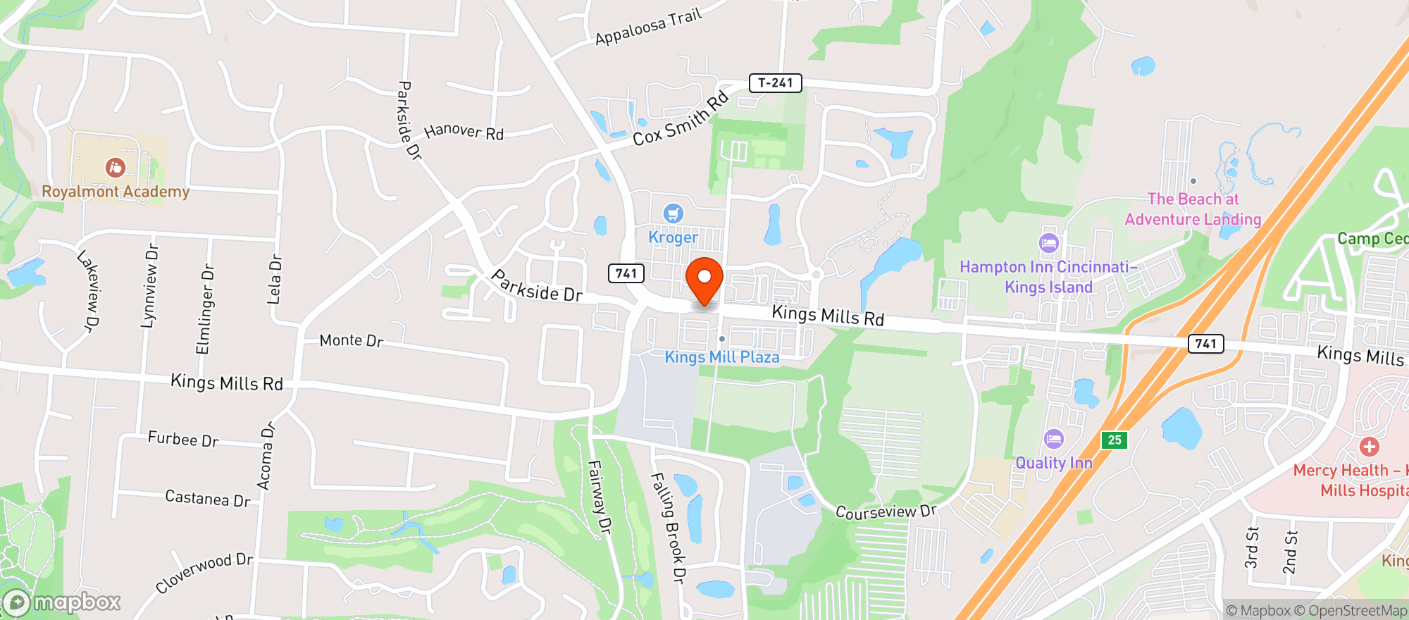 Map showing Kings Mill Wine & Spirits