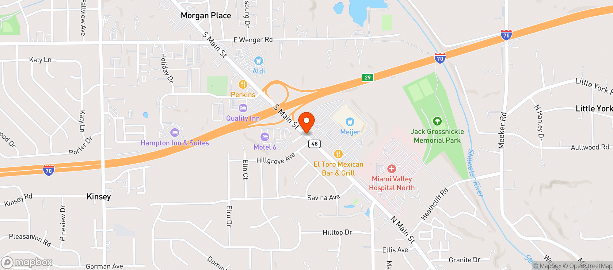 Map showing Meijer