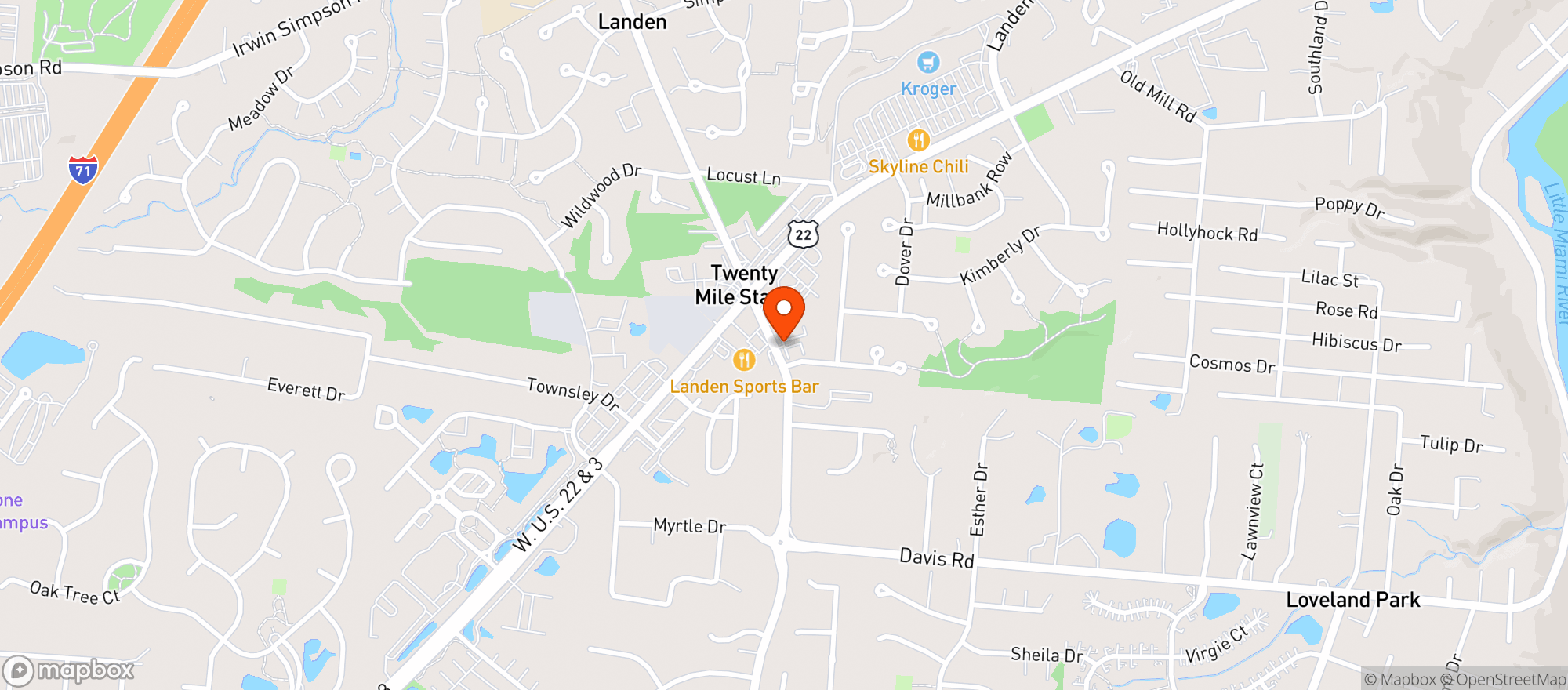 Map showing O Bryan S Deli & Liquor