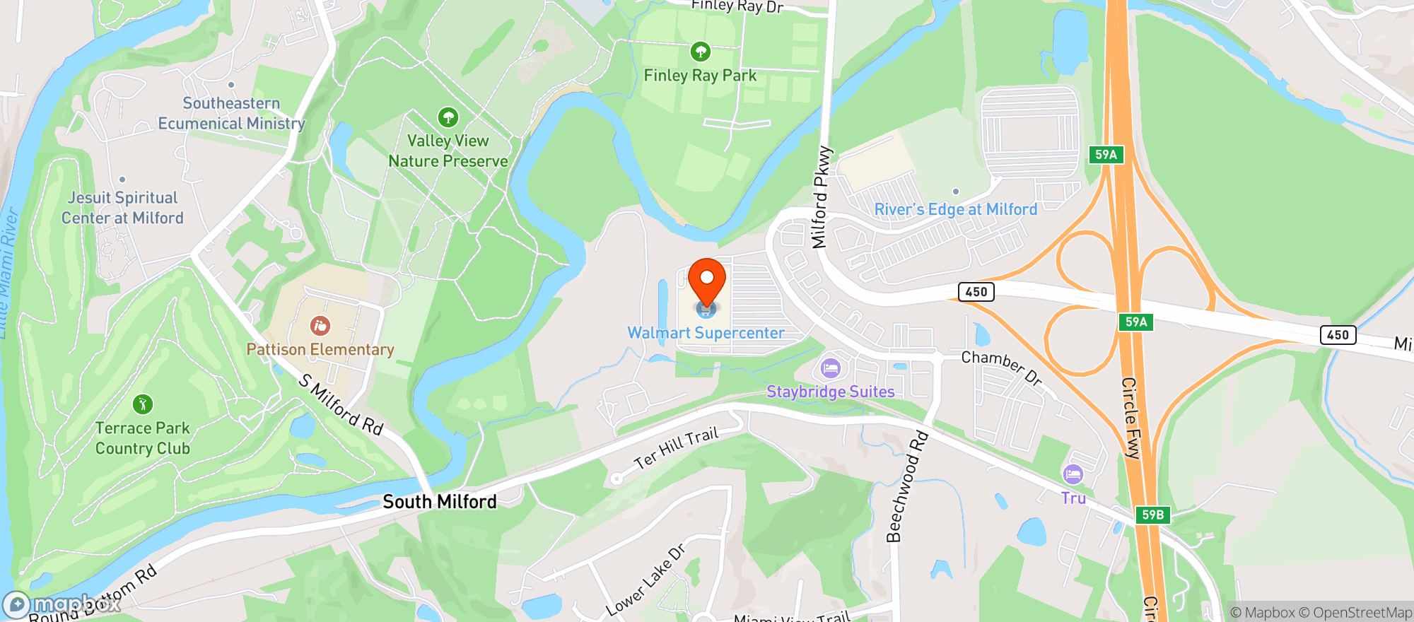 Map showing Walmart Supercenter