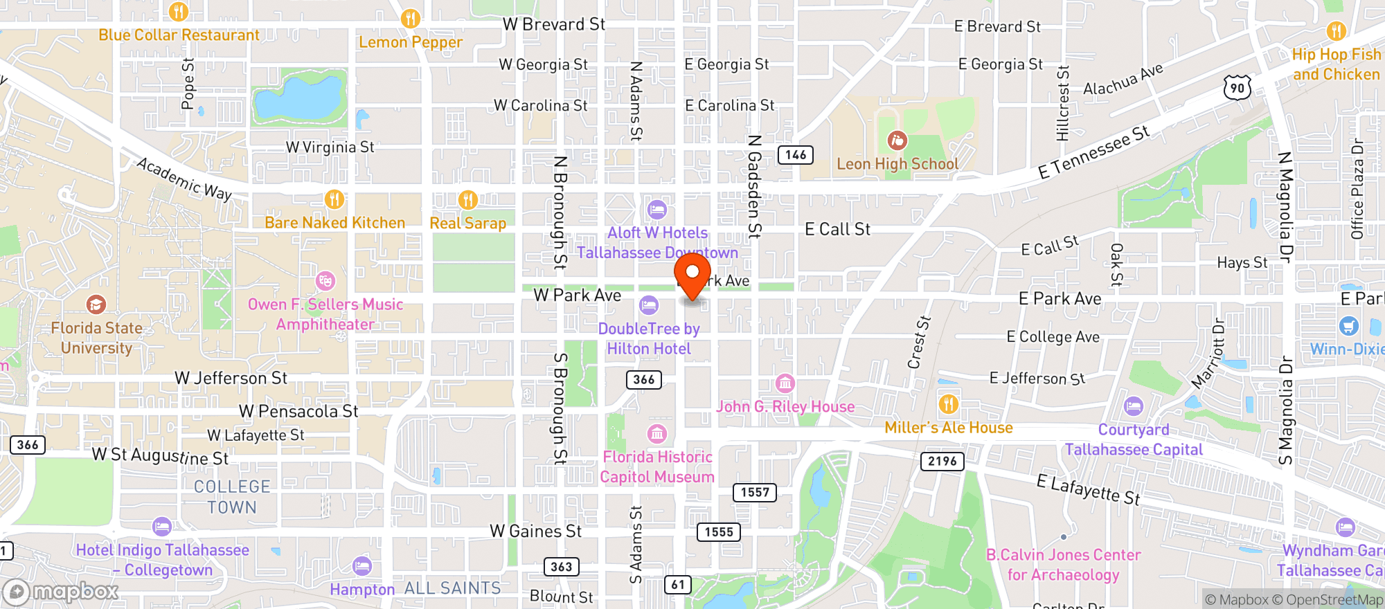 Map showing Il Lusso Restaurant