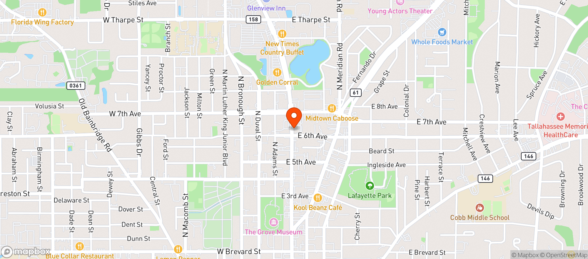 Map showing Liberty Bar