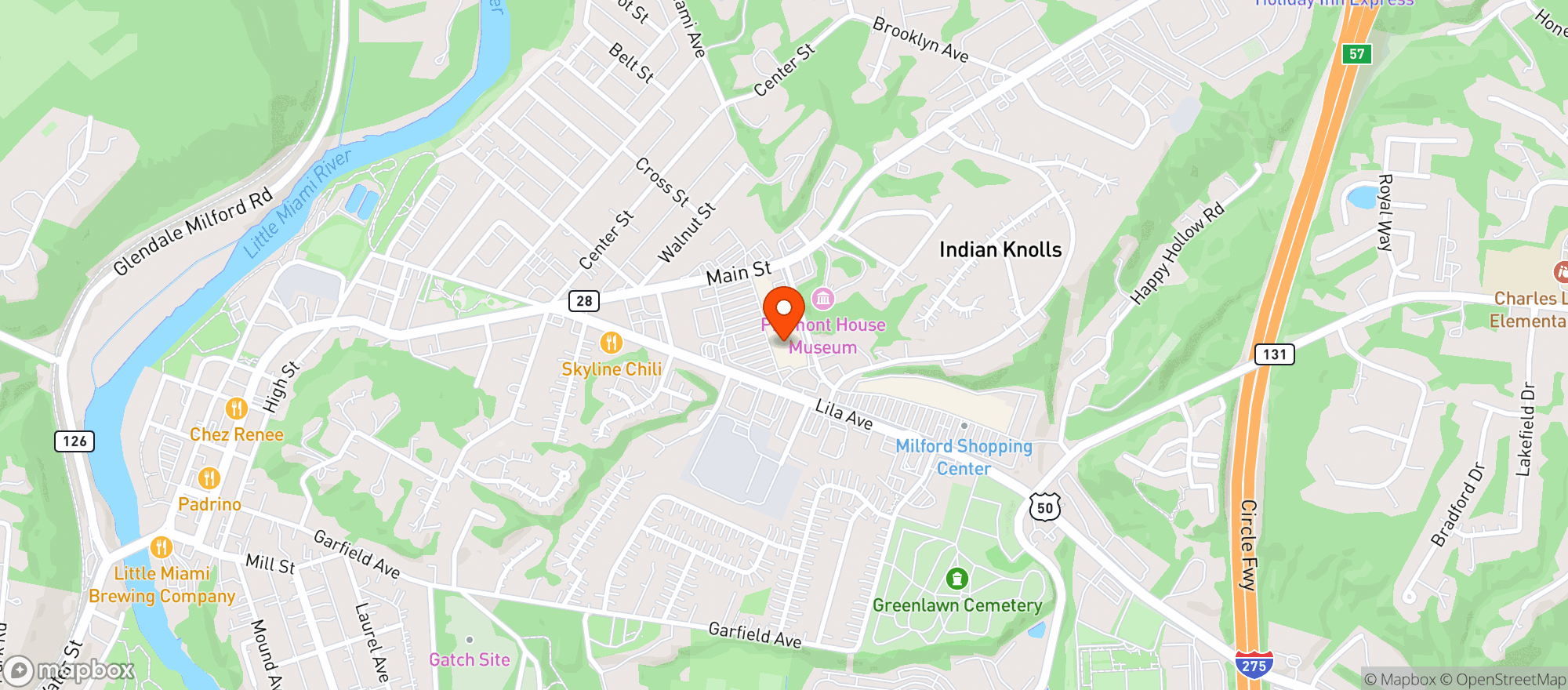 Map showing Kroger