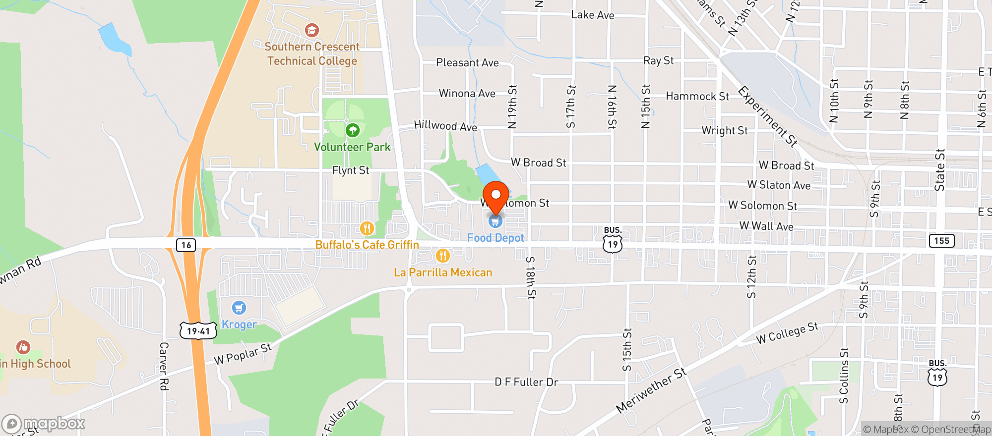 Map showing FOOD DEPOT - #34