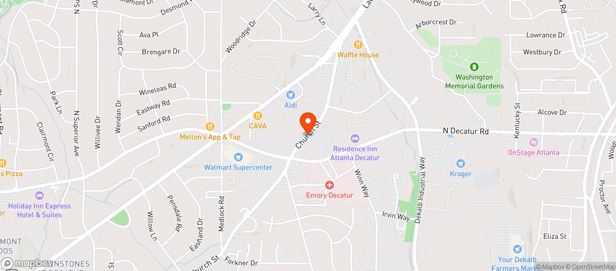 Map showing Whole Foods Market