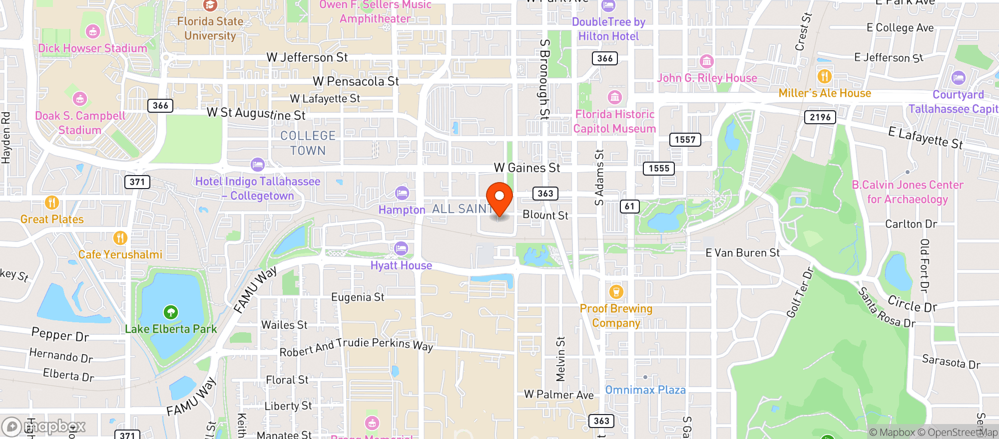 Map showing Fermentation Lounge