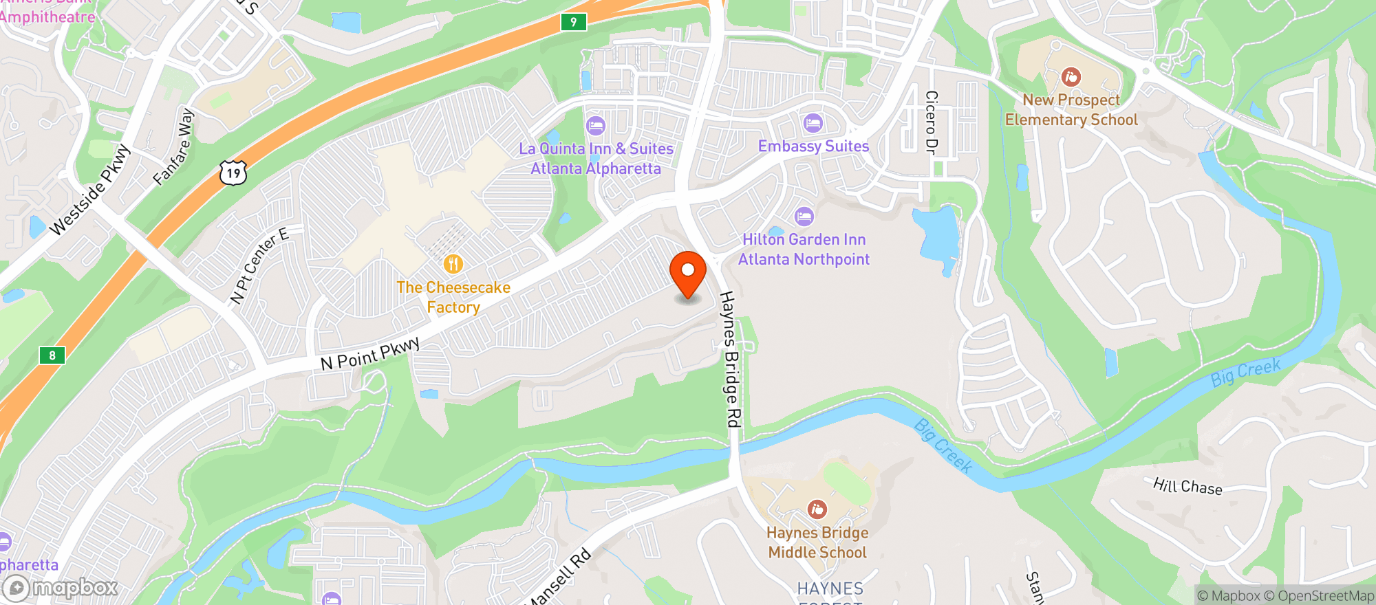 Map showing Target - Alpharetta