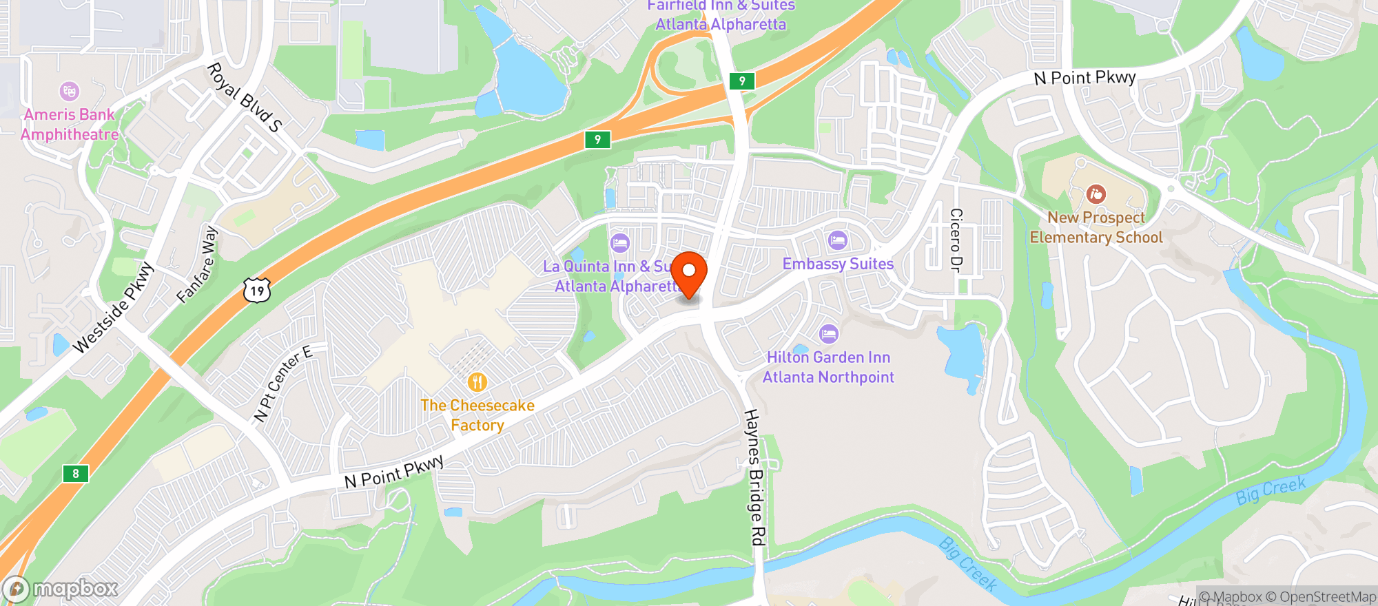 Map showing Lazy Dog Restaurant & Bar
