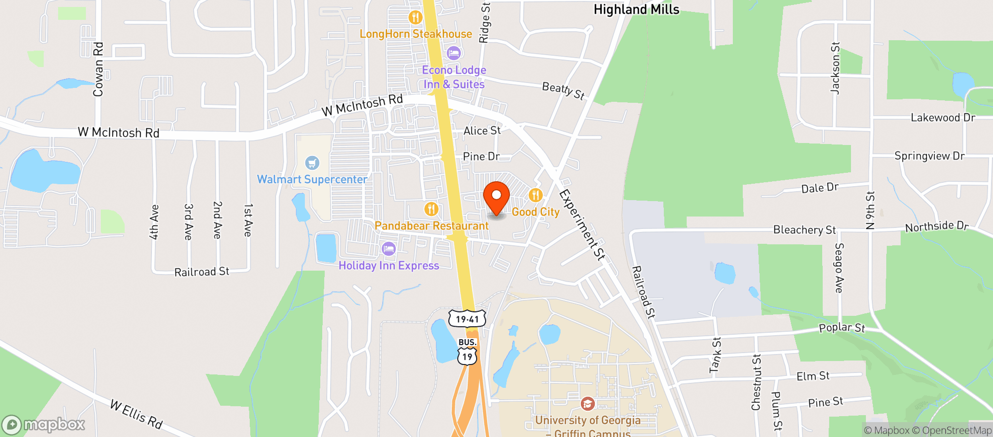 Map showing Gnc