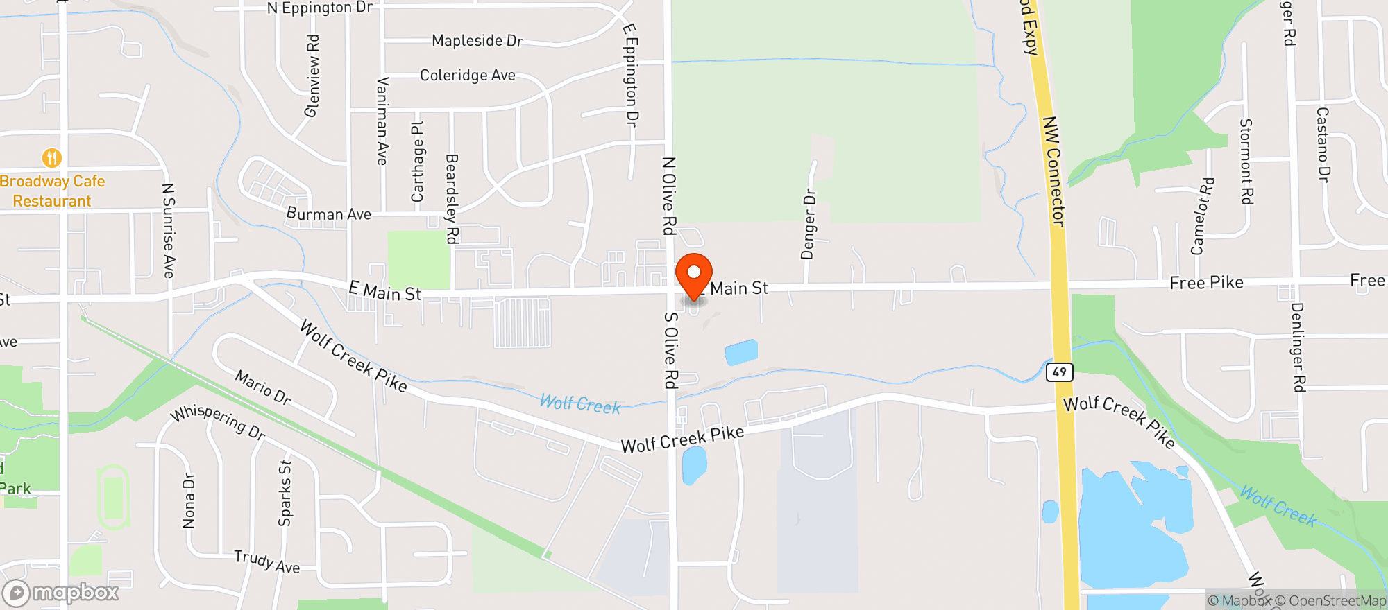 Map showing Trotwood Carry Out