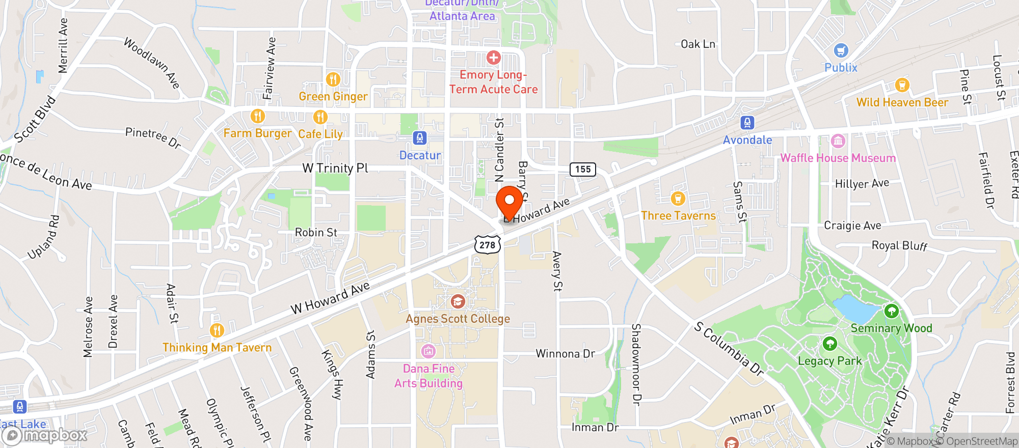 Map showing Kimball House