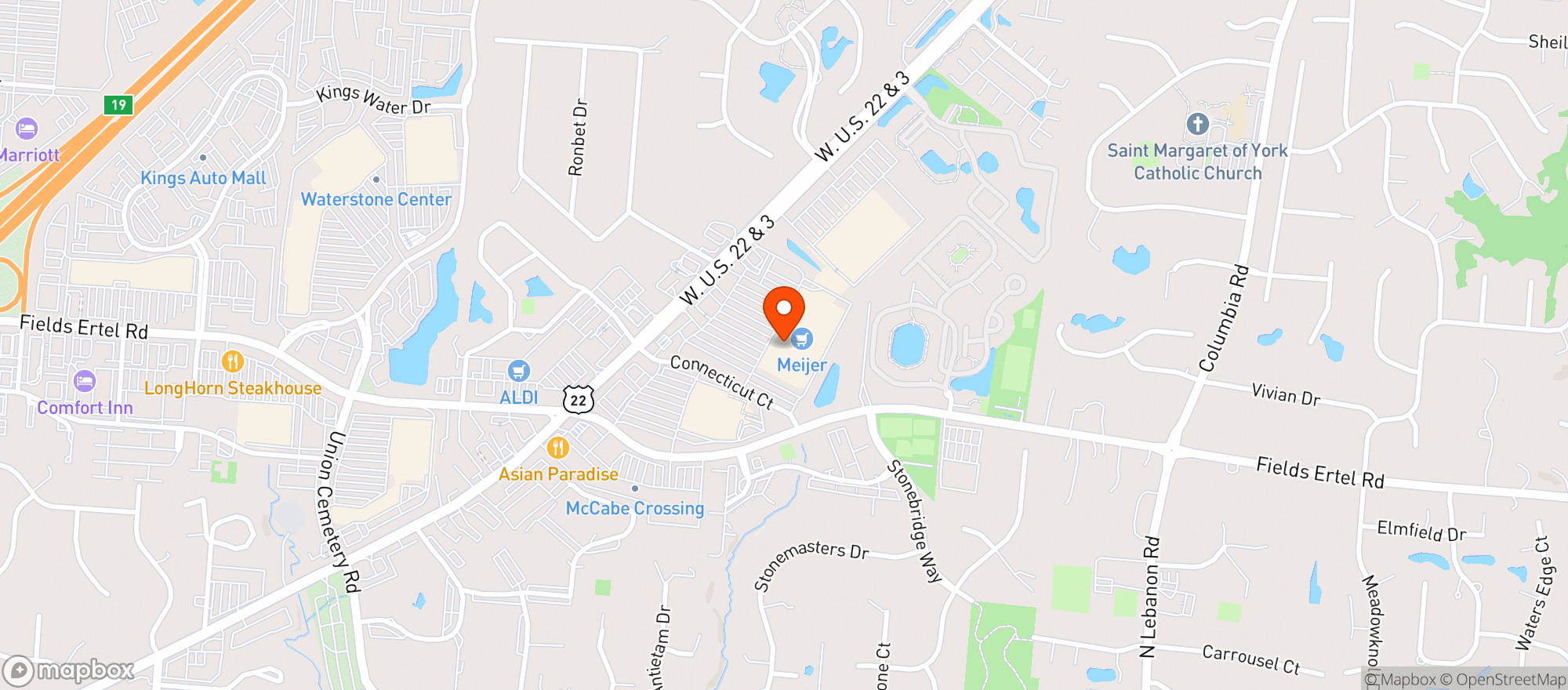 Map showing Meijer