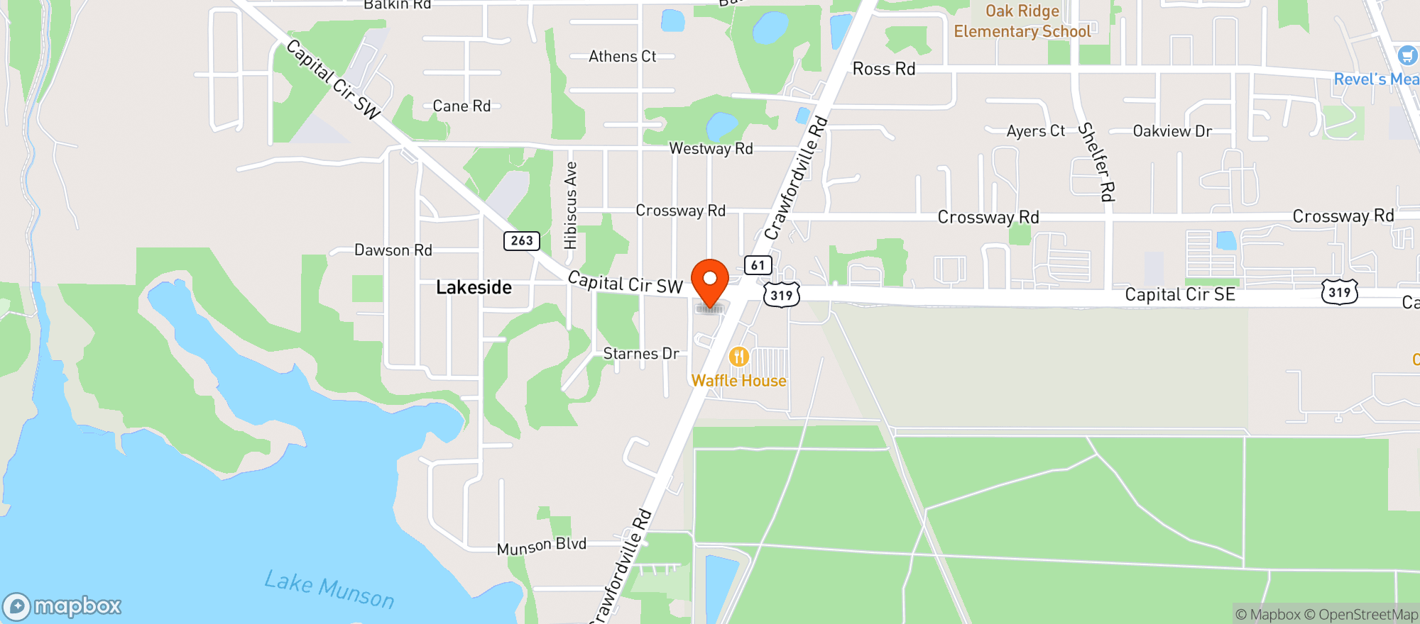 Map showing Circle K #5180