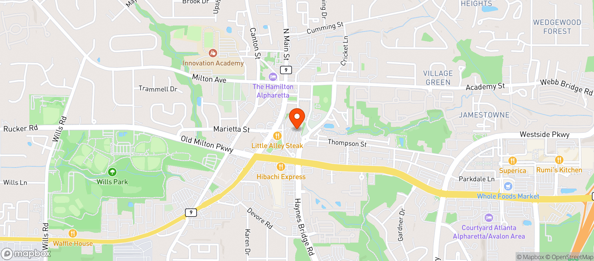 Map showing Publix Super Market