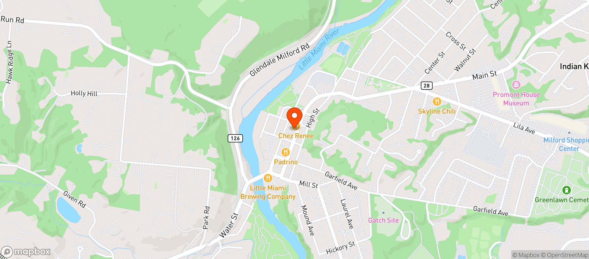 Map showing Flamingo Drive