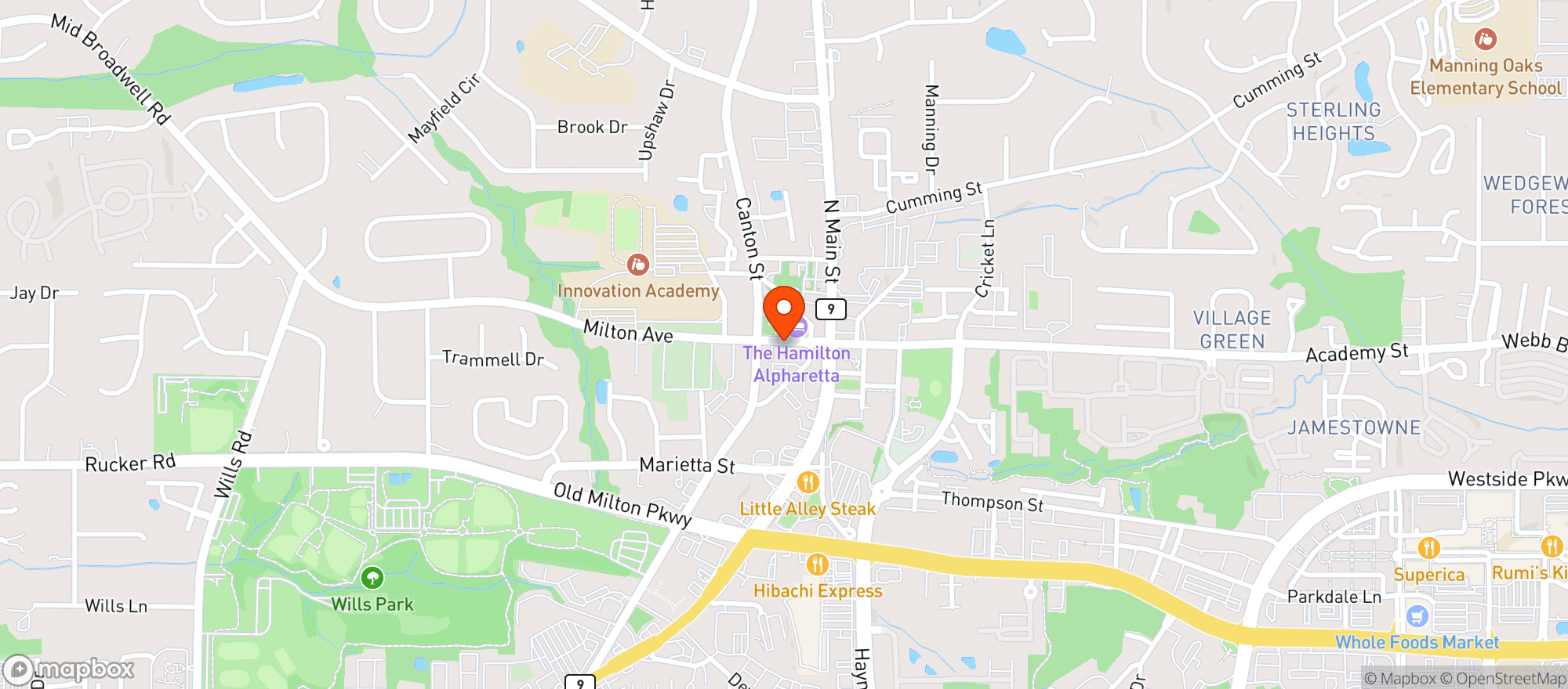Map showing Ceviche Taqueria & Margarita Bar