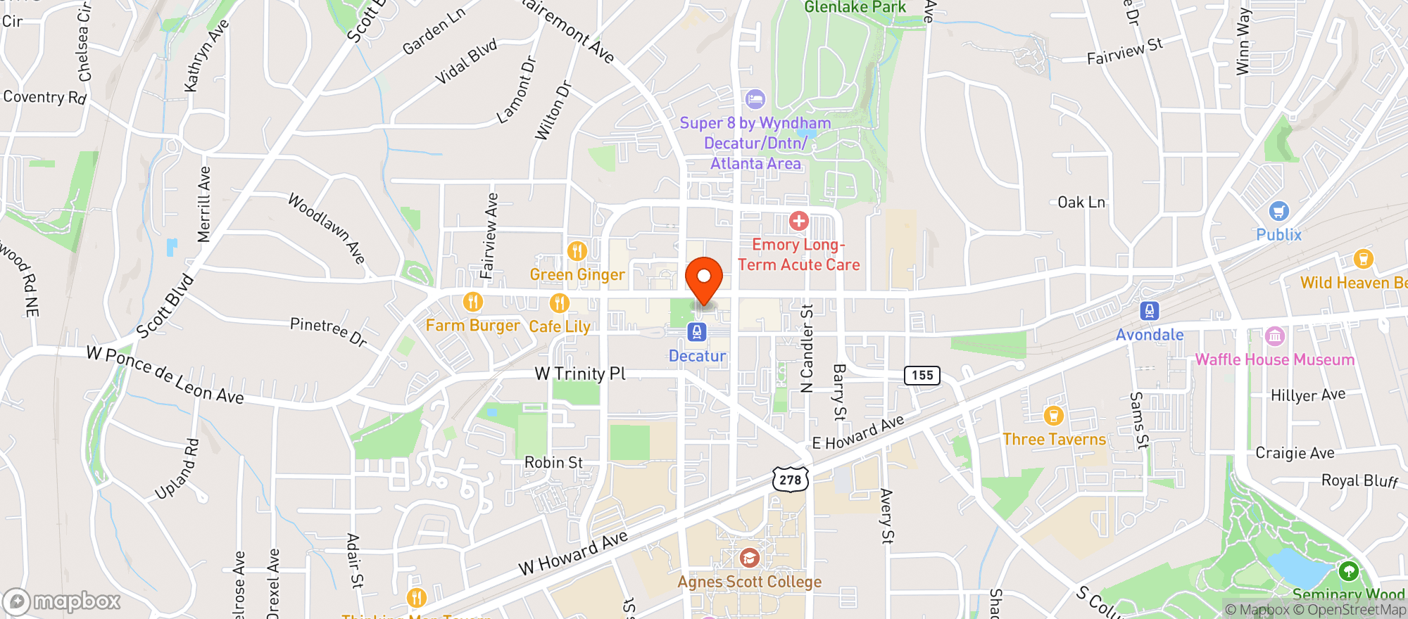 Map showing The White Bull