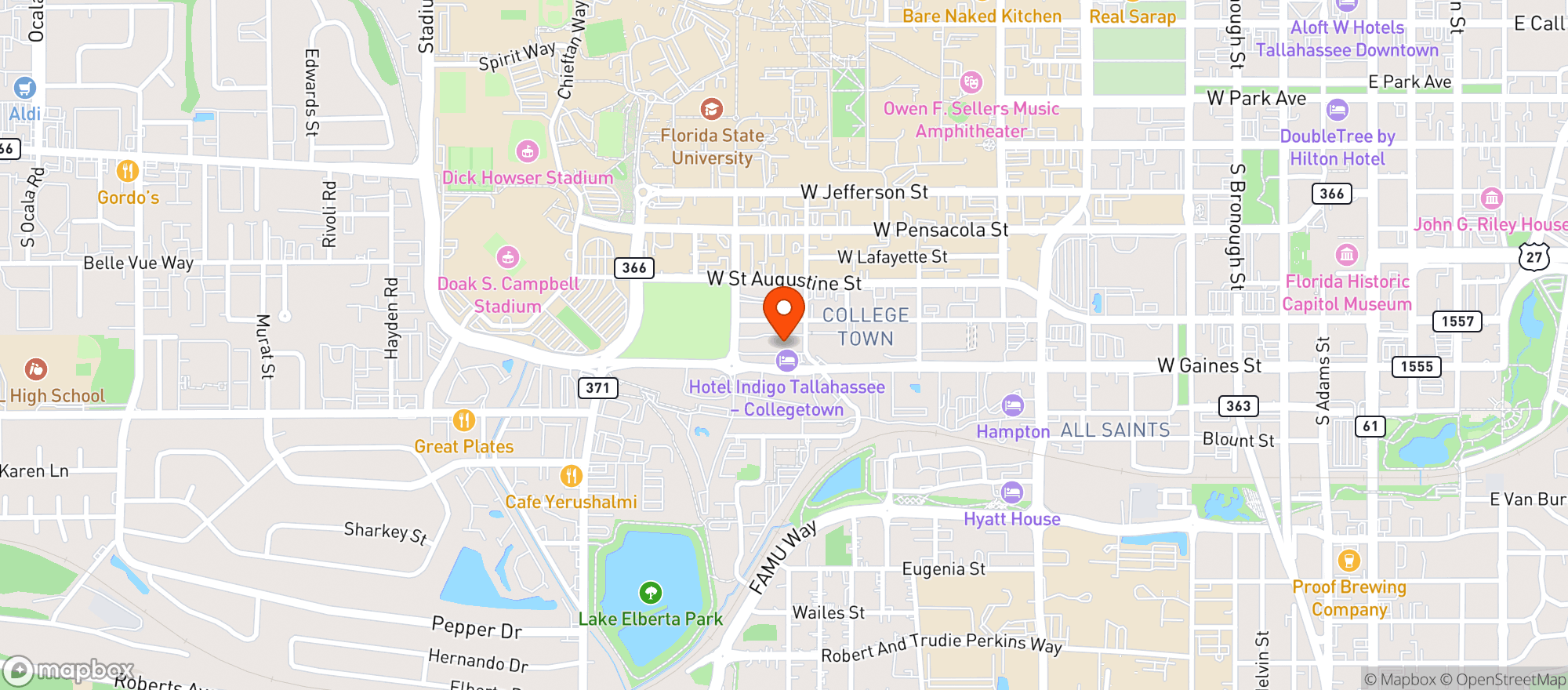 Map showing Sunstop Market#584/the Thirstys Pro