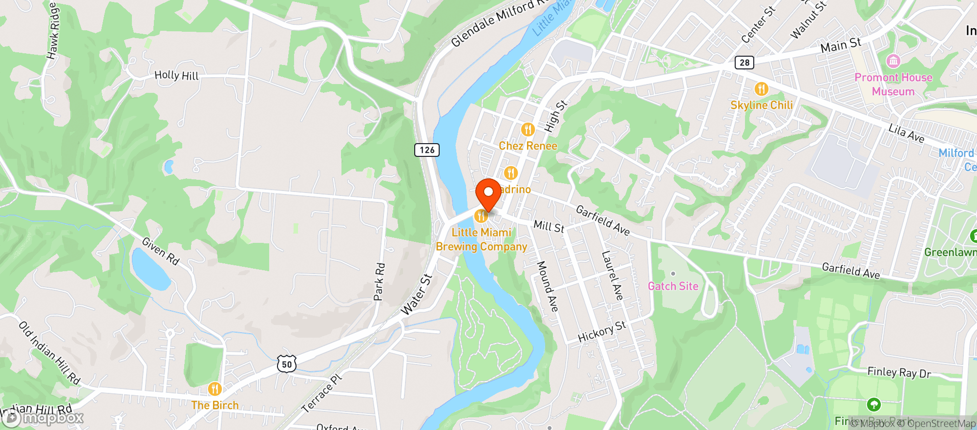 Map showing Little Miami Brewing