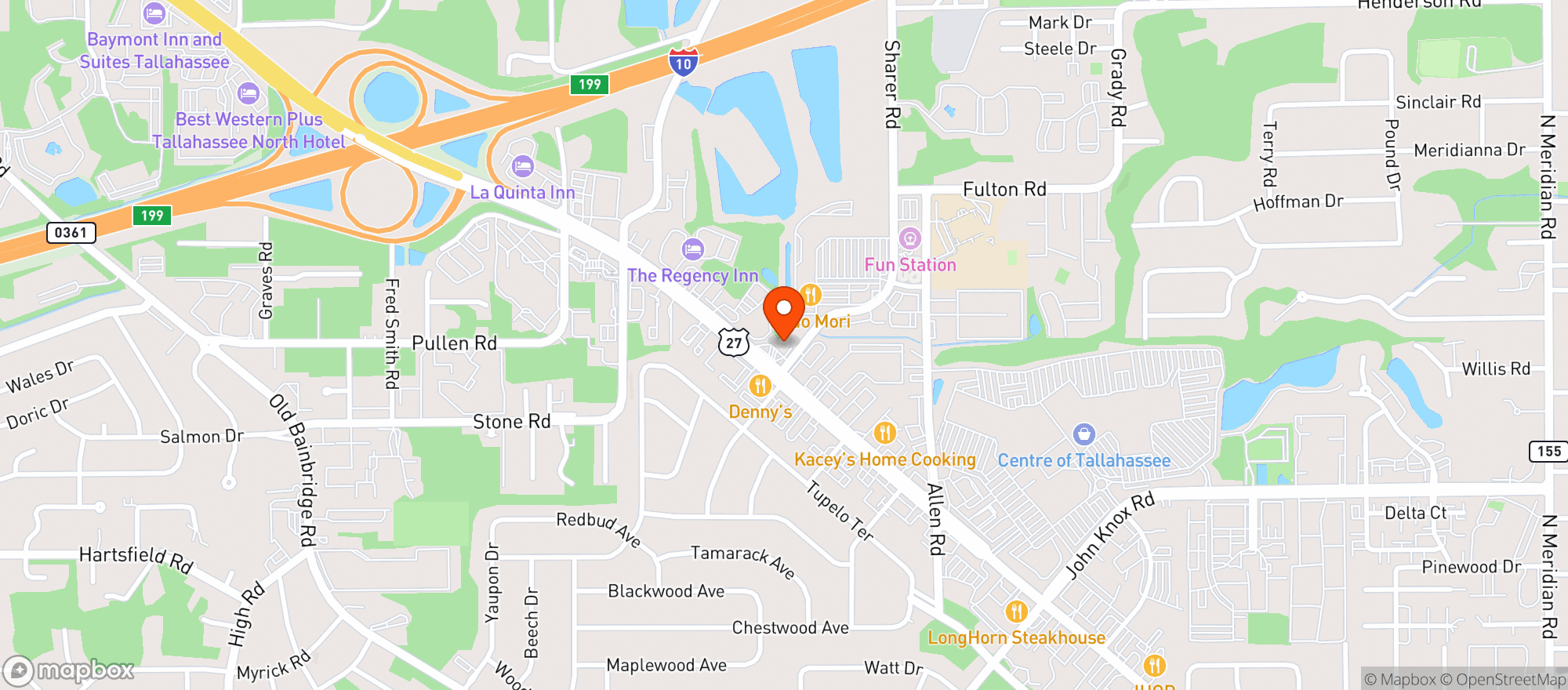 Map showing CIRCLE K (2683 N MONROE ST)