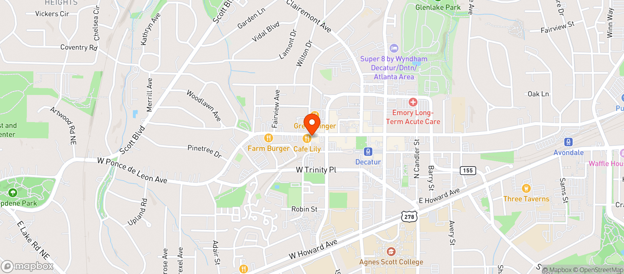 Map showing Glide Pizza