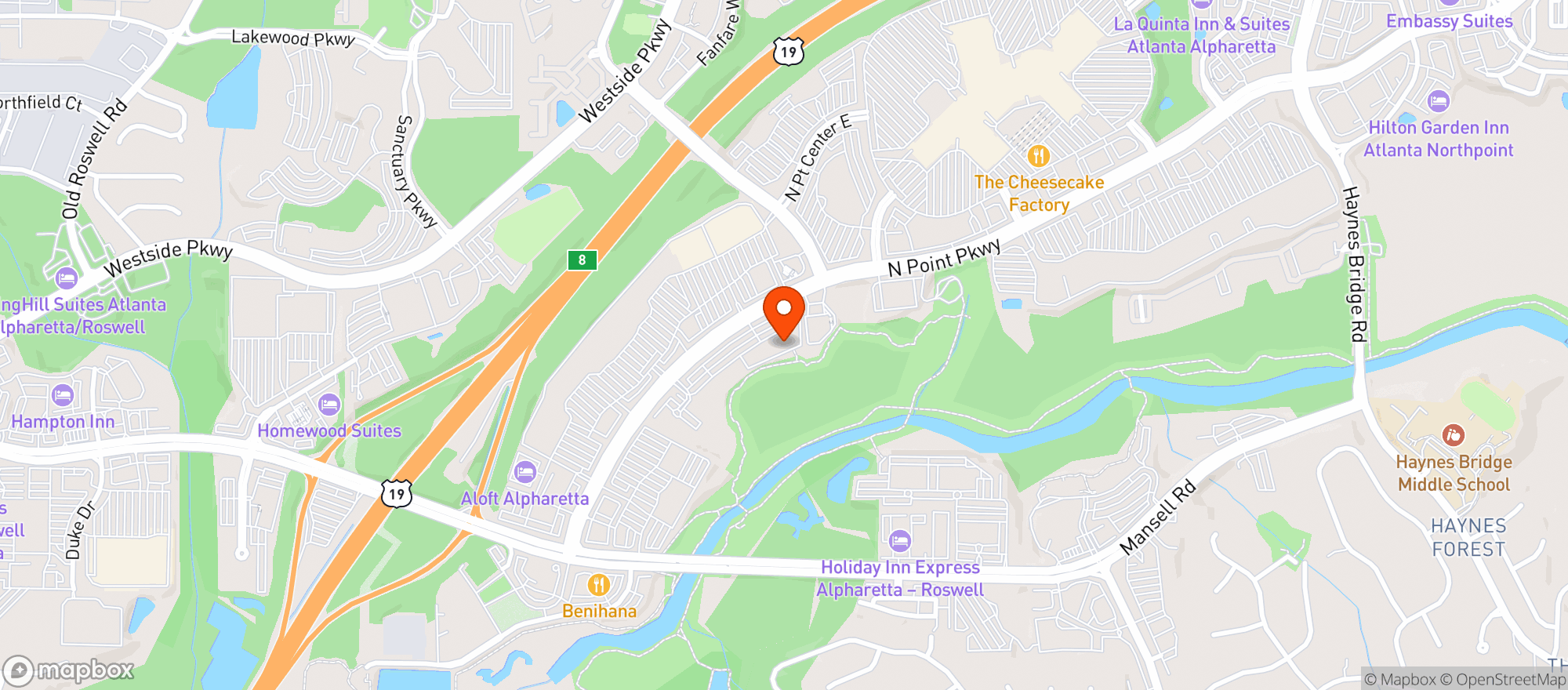 Map showing Vitamin Shoppe - Alpharetta