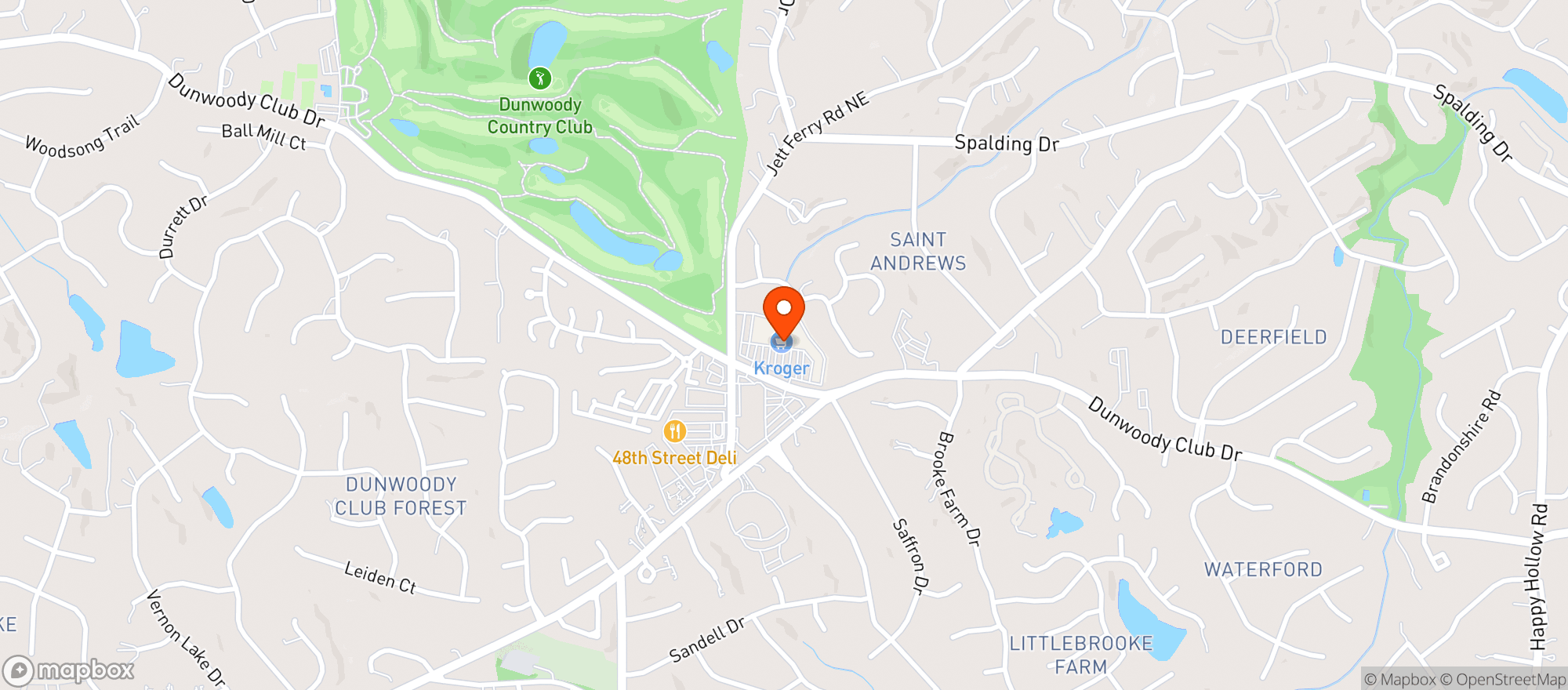 Map showing Kroger