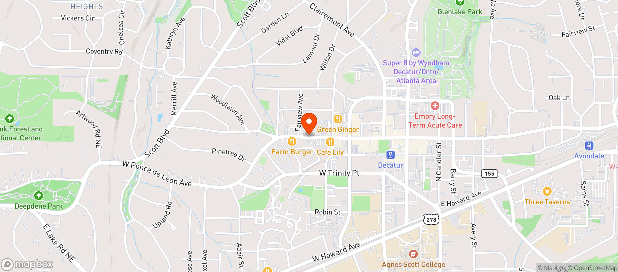 Map showing Taqueria Del Sol