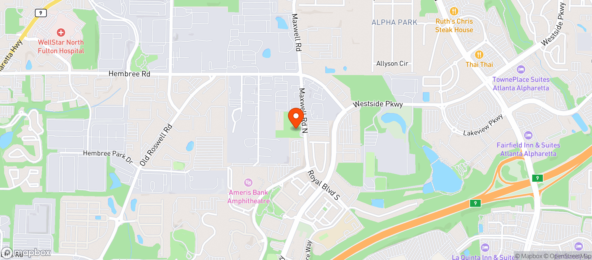 Map showing Fetch Alpharetta