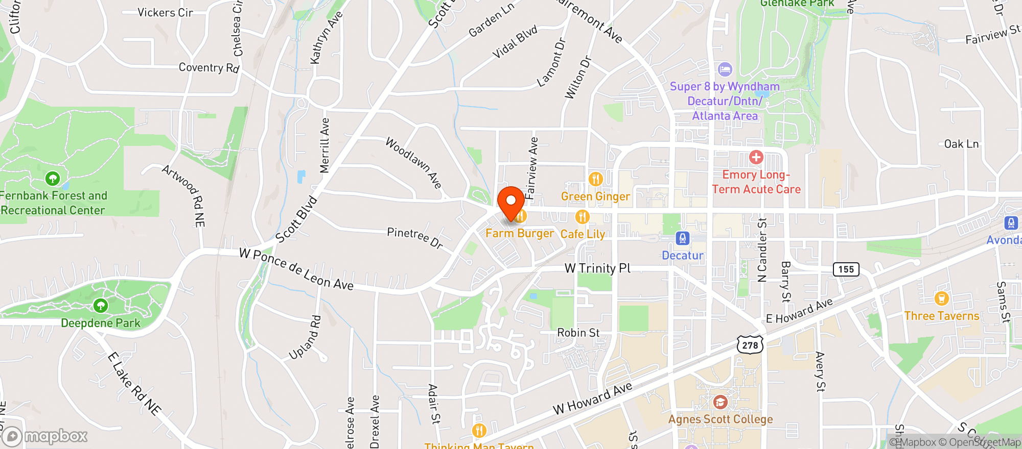 Map showing The Marlay House