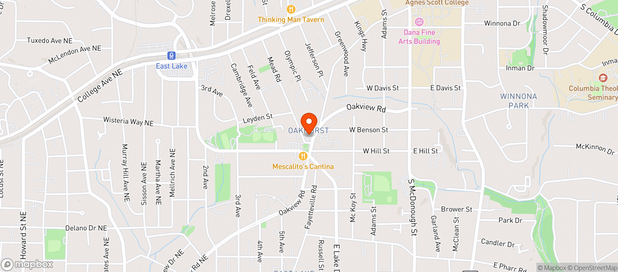 Map showing Fords Bbq