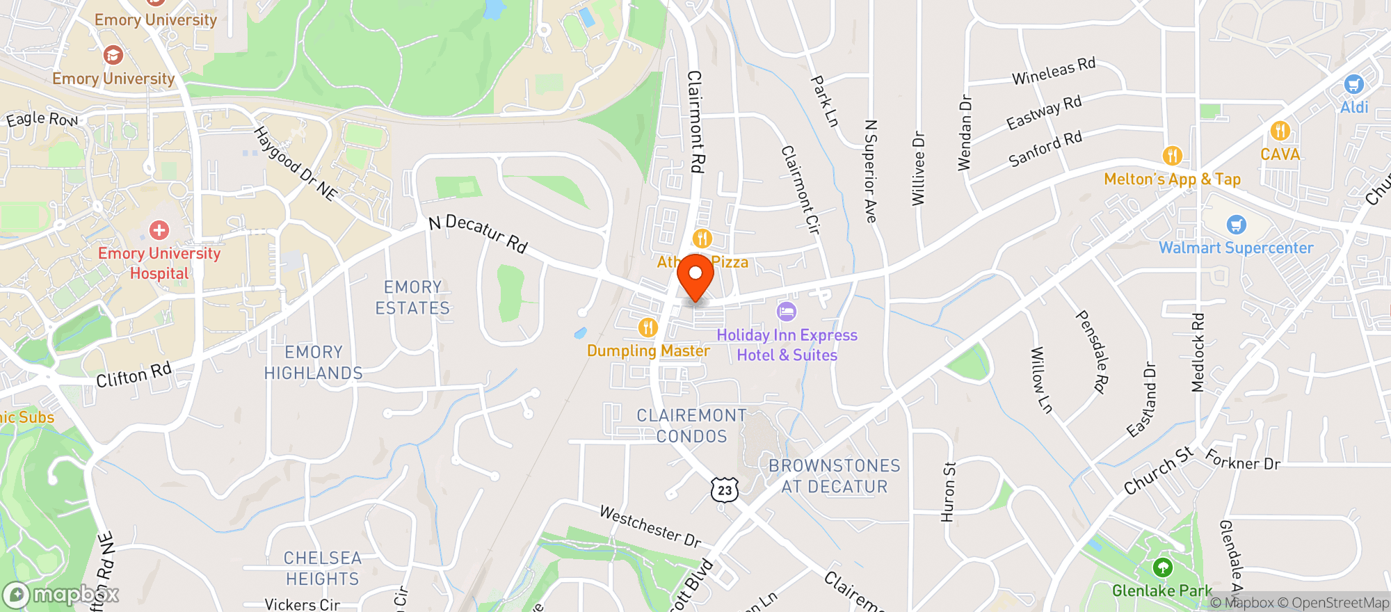 Map showing Publix Super Market