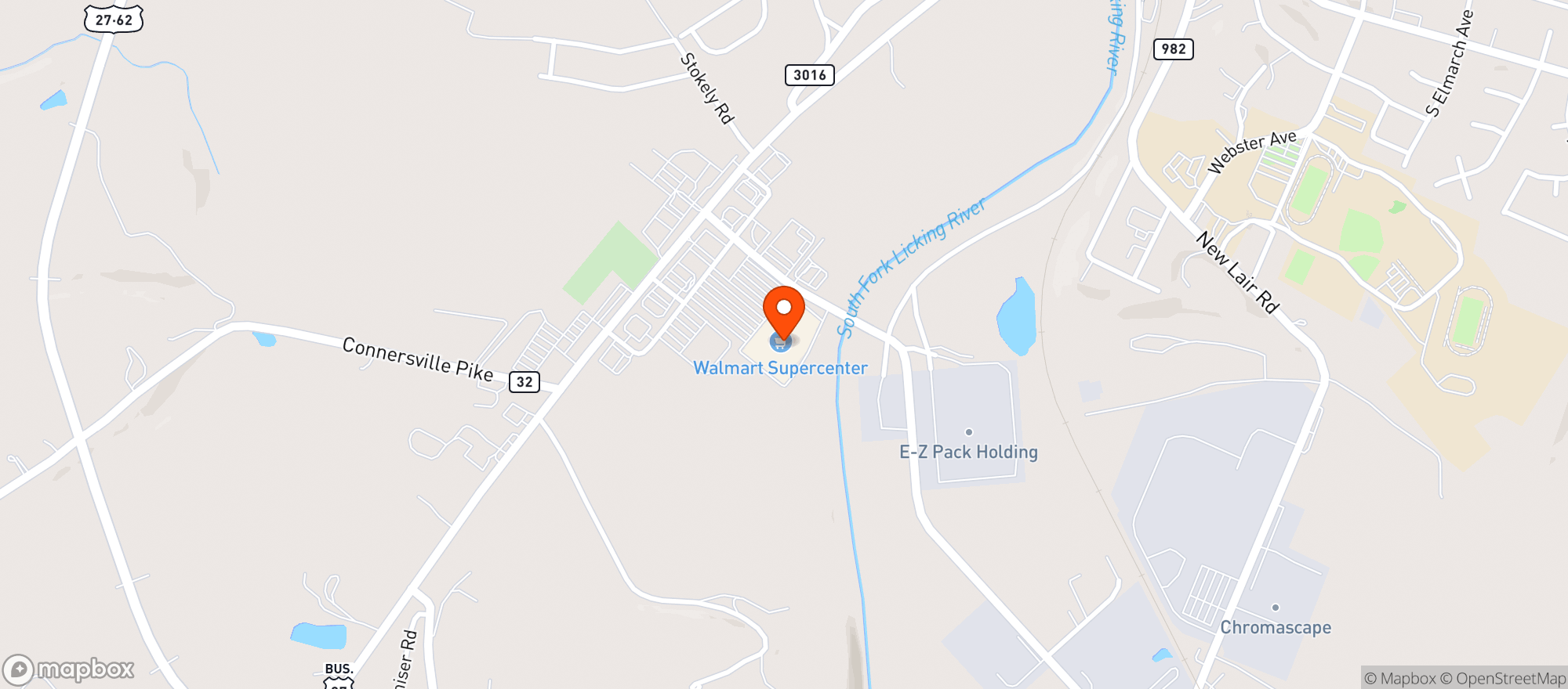 Map showing Walmart Supercenter