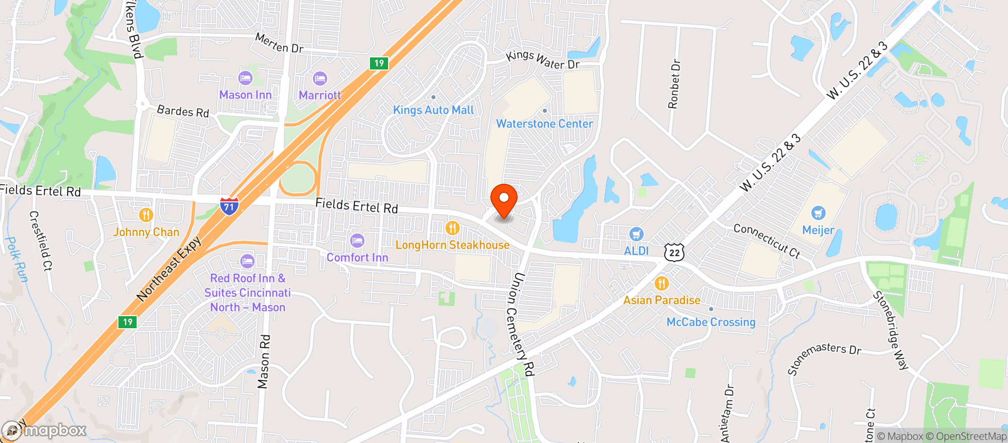Map showing Vitamin Shoppe - Fields Ertel