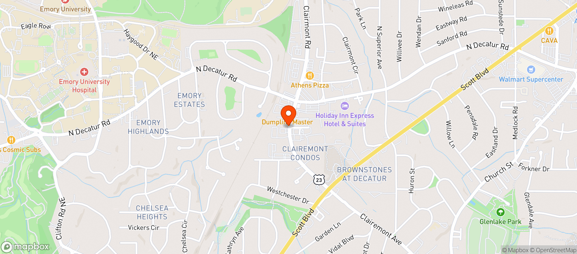 Map showing Clairmont Liquor