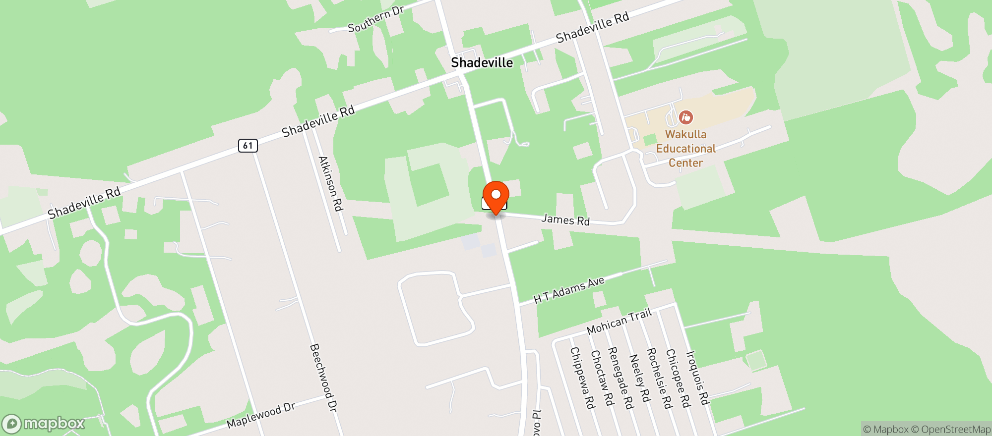 Map showing Macks Meat Market