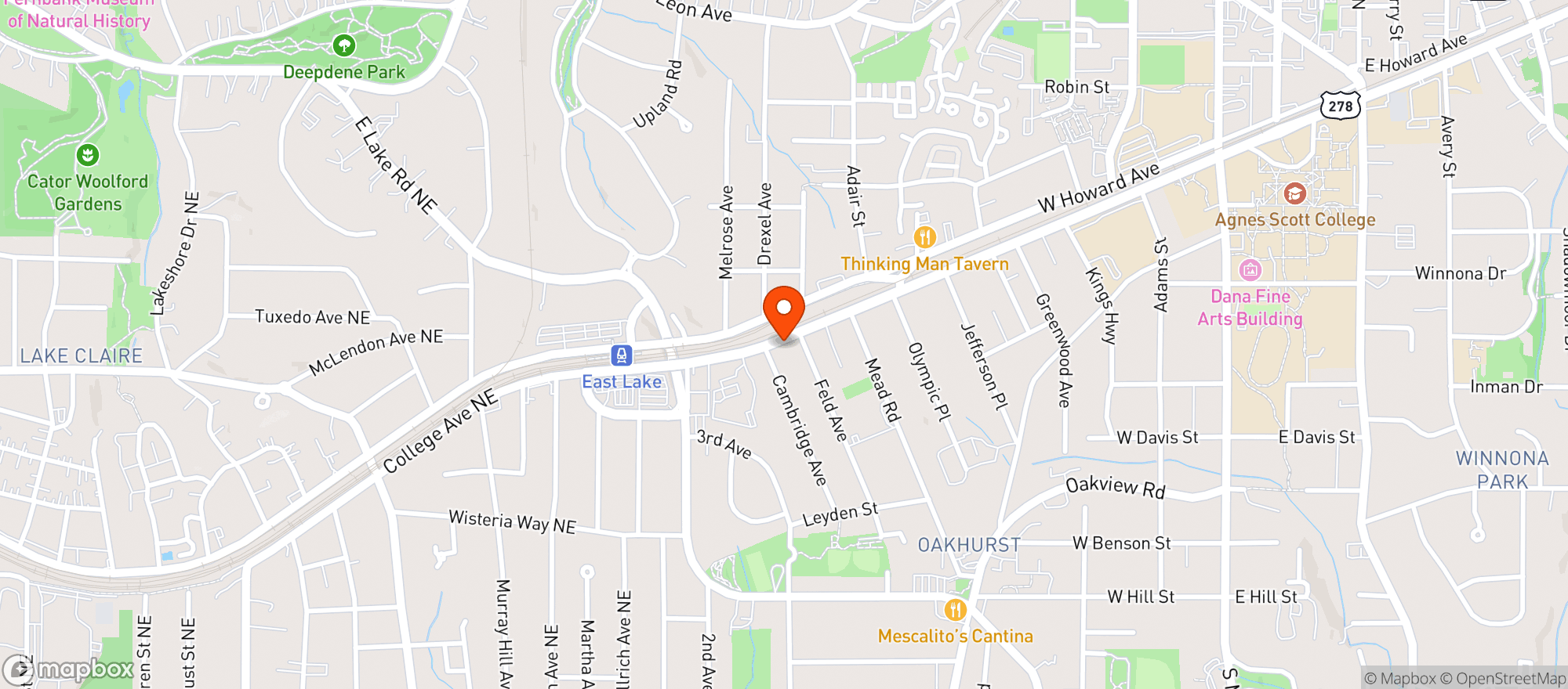 Map showing Fork & Vine Social