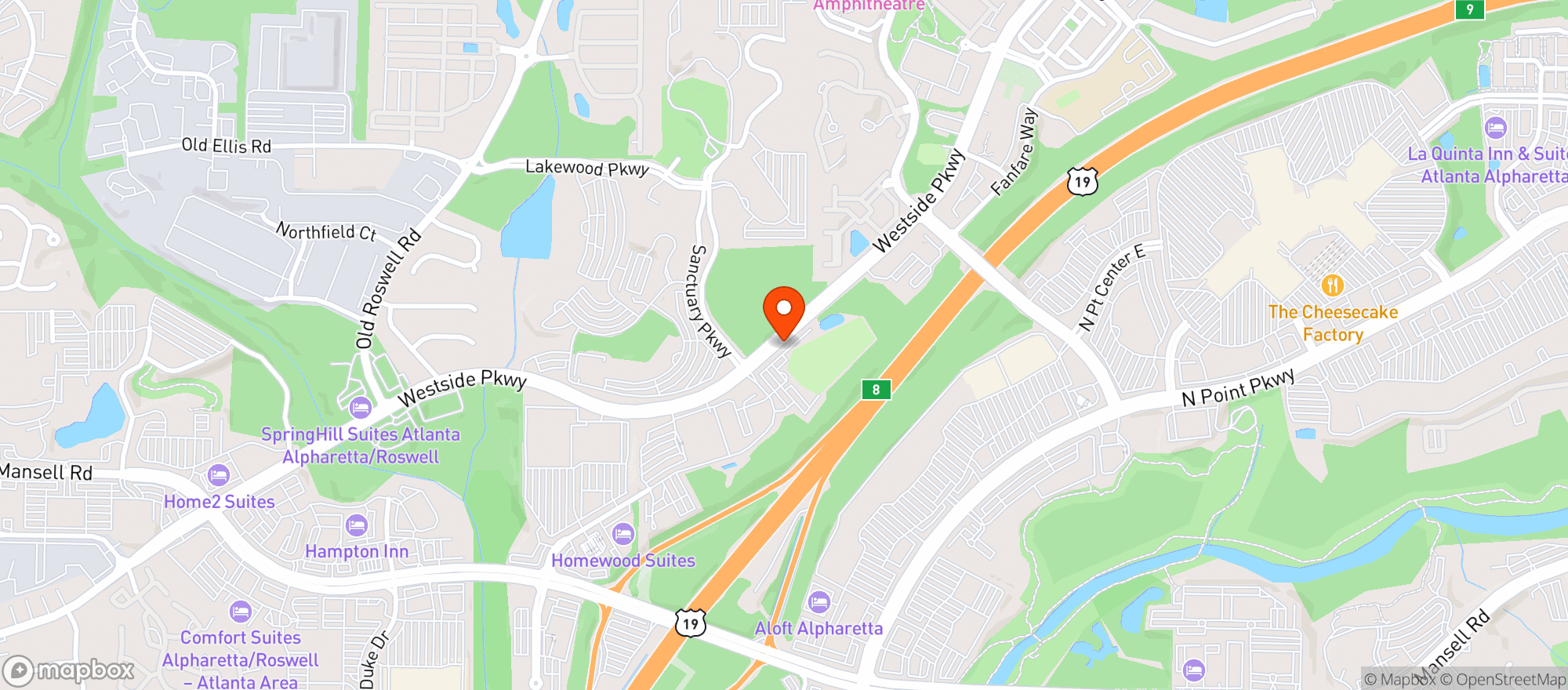 Map showing Topgolf