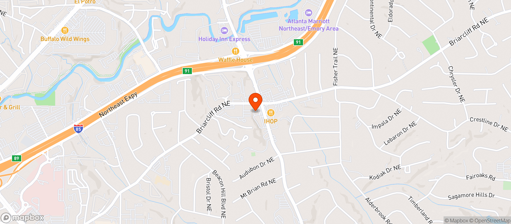 Map showing Quiktrip #838