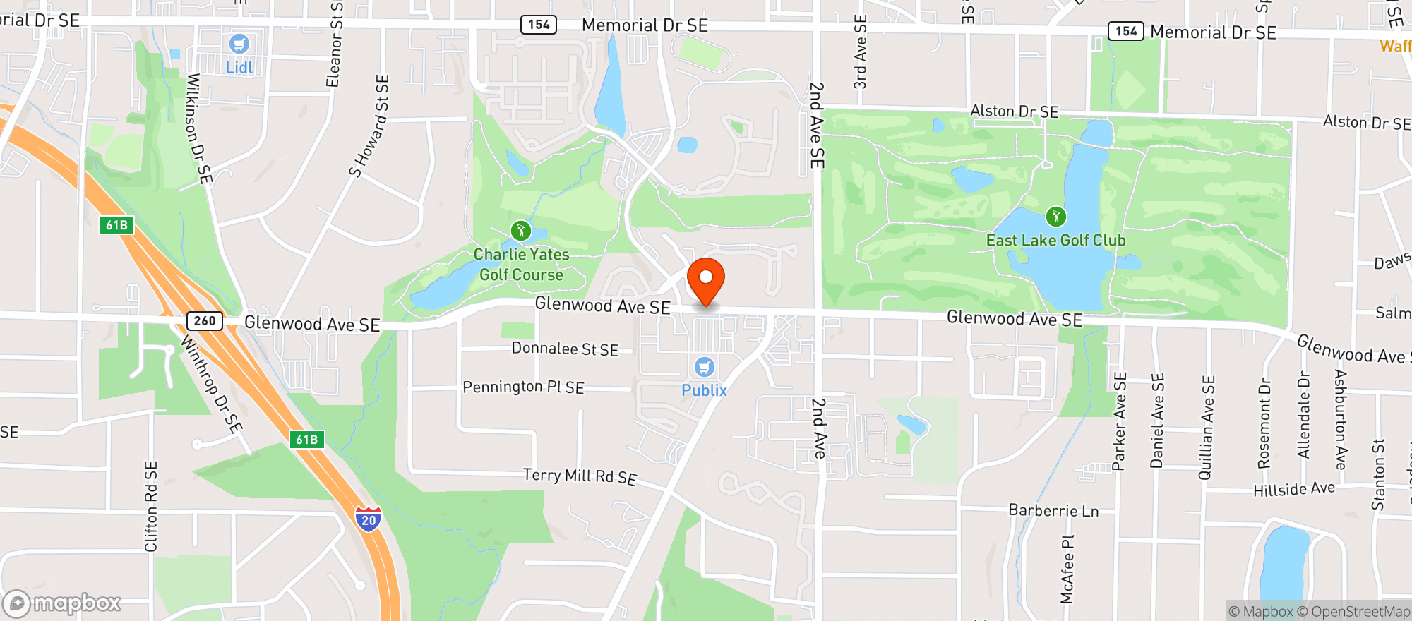 Map showing Publix Super Market