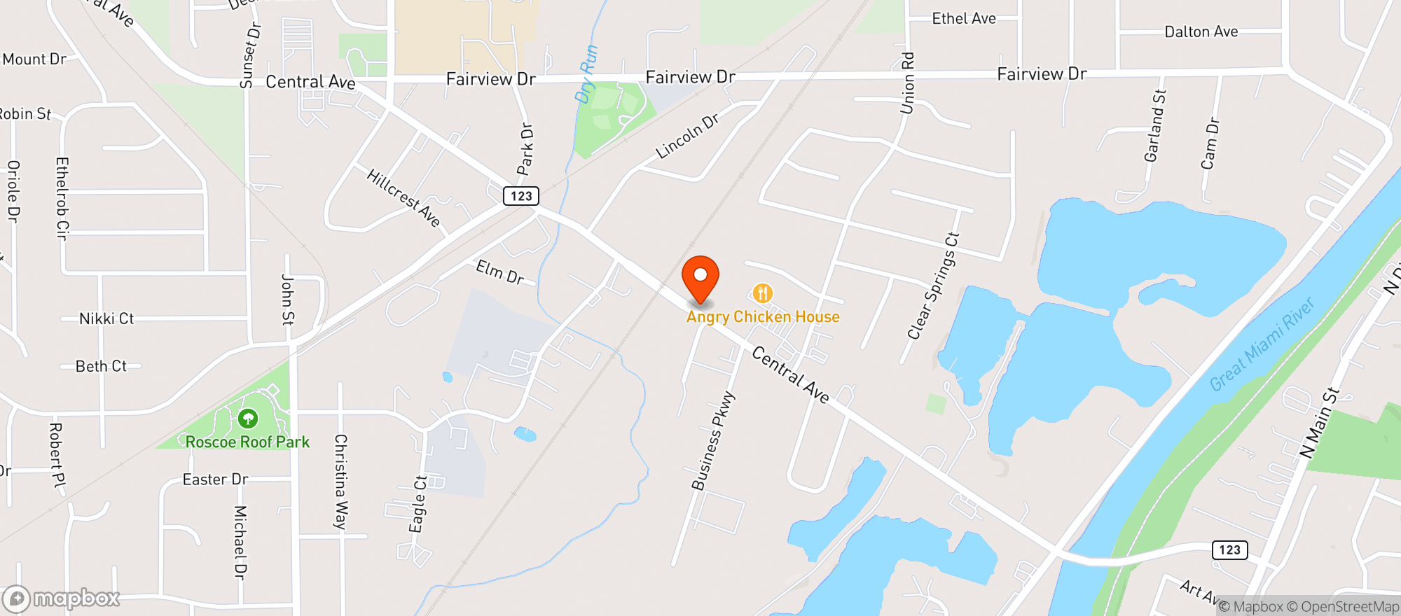 Map showing CARLISLE CONVENIENCE STOR