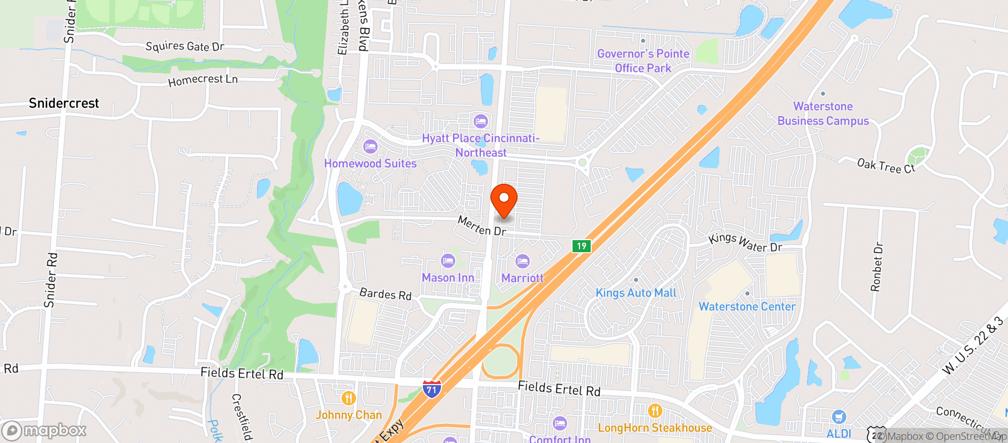 Map showing Barrel House Kitchen & Bar