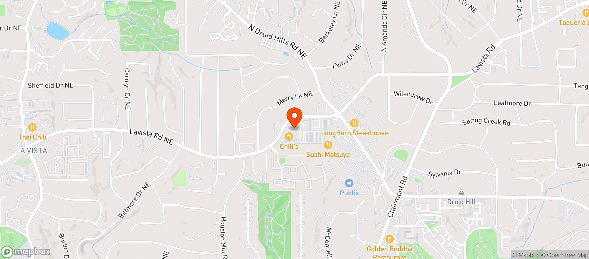 Map showing Outback Steakhouse #1113