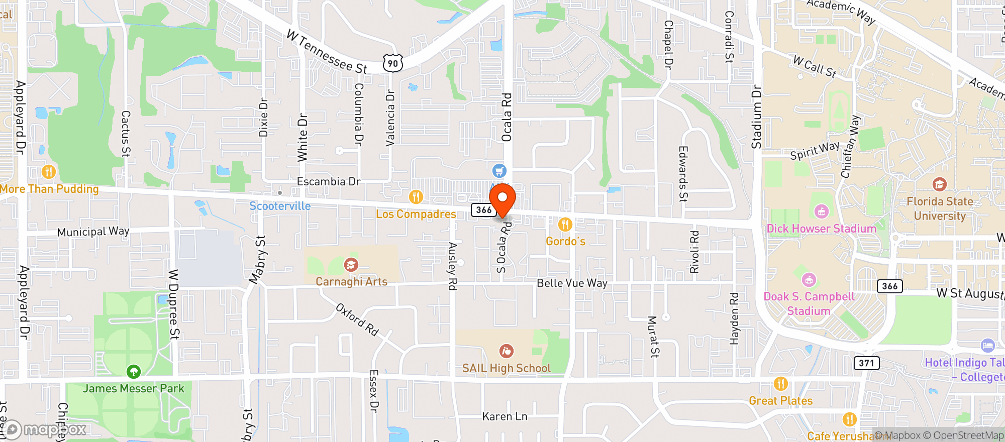 Map showing Circle K #5178
