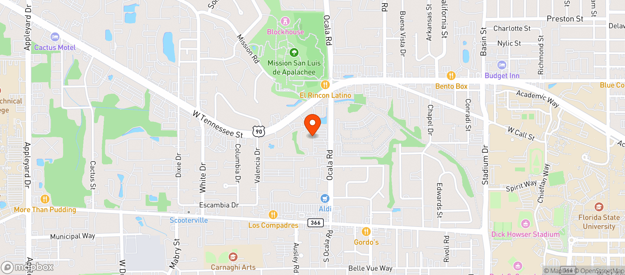 Map showing Publix Super Market