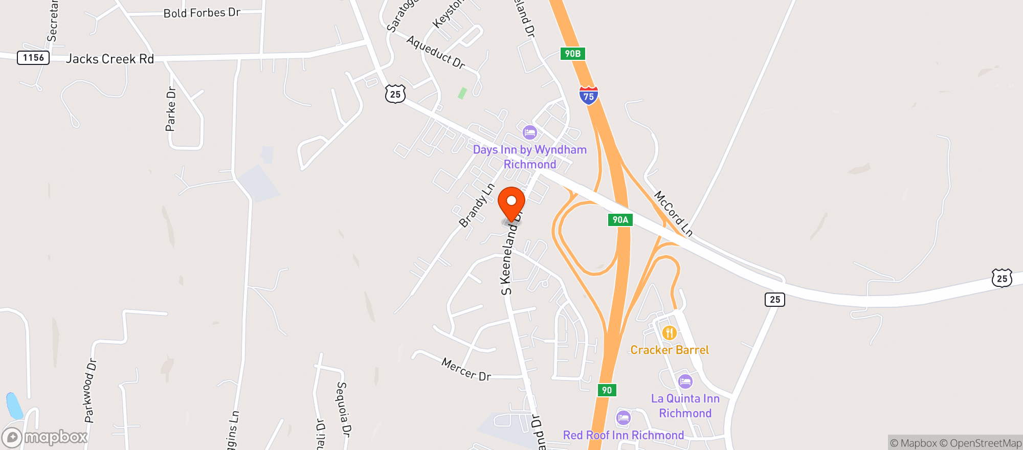 Map showing Boozy Barn Liquor Wine & Spirits