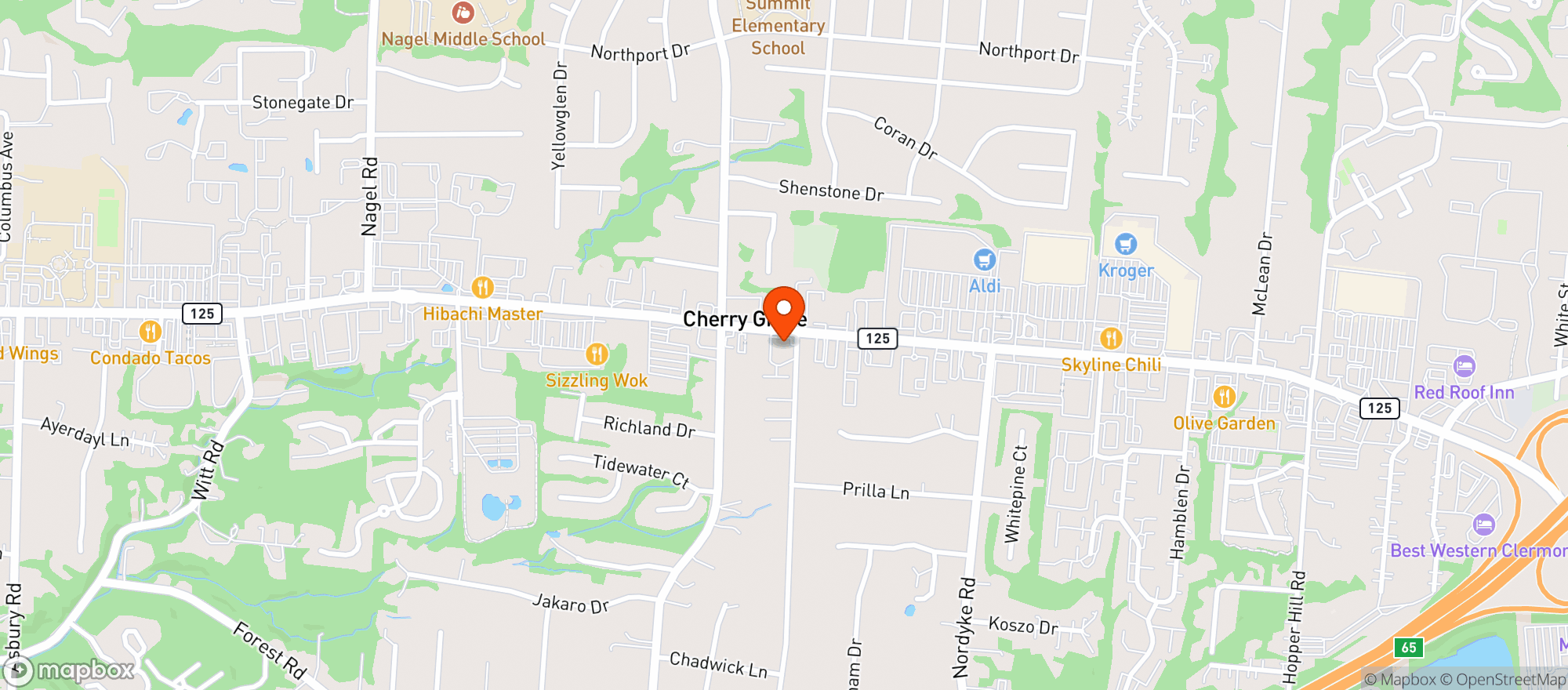 Map showing Fine Wine & Spirits