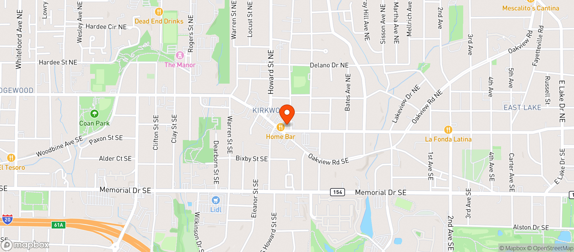 Map showing Urban Pie
