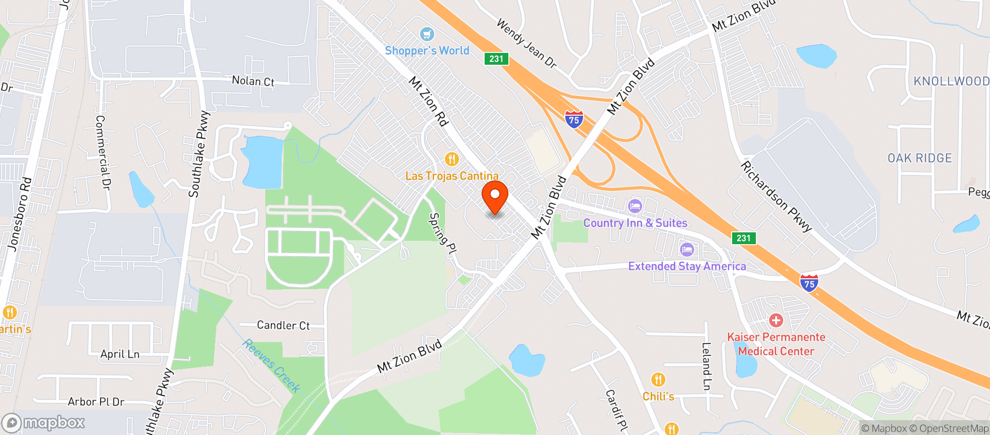 Map showing Publix